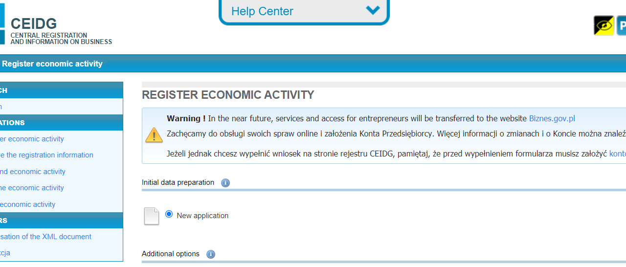 The slow end of the CEIDG portal?